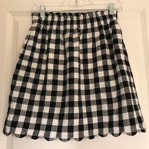 JCrew Black & White Sidewalk skirt